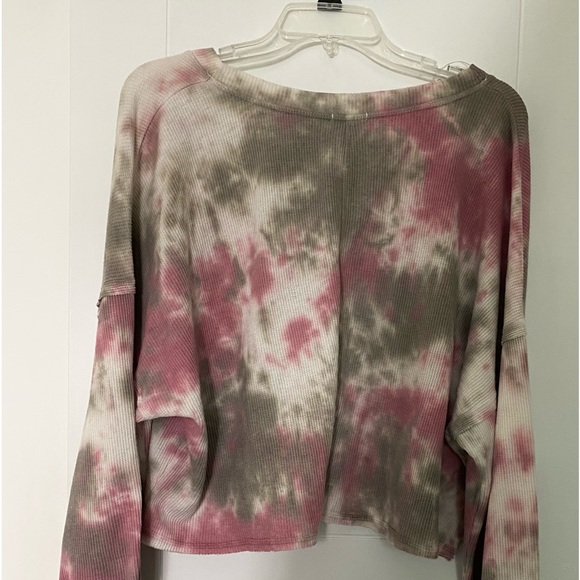 Tye dye long sleeves, cropped sweatshirt - Picture 1 of 5